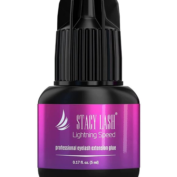 Lightning Speed Eyelash Extensions Glue - Fast Dry 0.3 Sec & 6-8 Weeks Retention - Picture 1 of 9